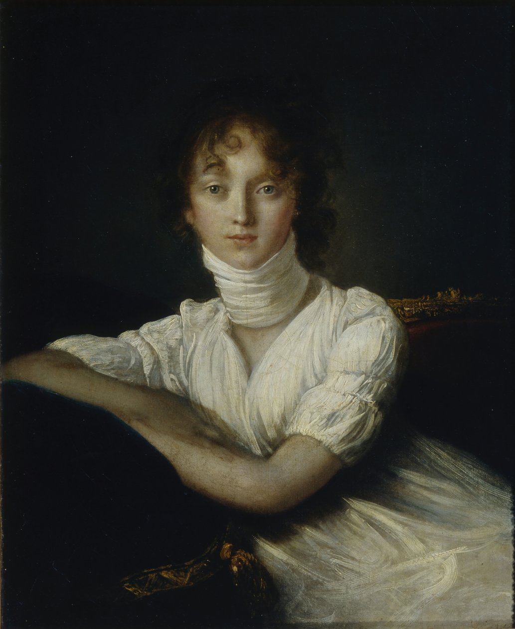 Retrato da Condessa Varvara Petrovna Shcherbatova, nascida Obolenskaya 1774-1843 de Salvatore Tonci