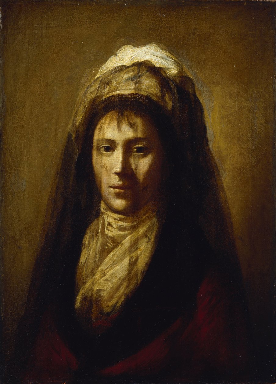 Retrato da Condessa Yekaterina Petrovna Rostopchina 1776-1859 vestindo um véu de Salvatore Tonci