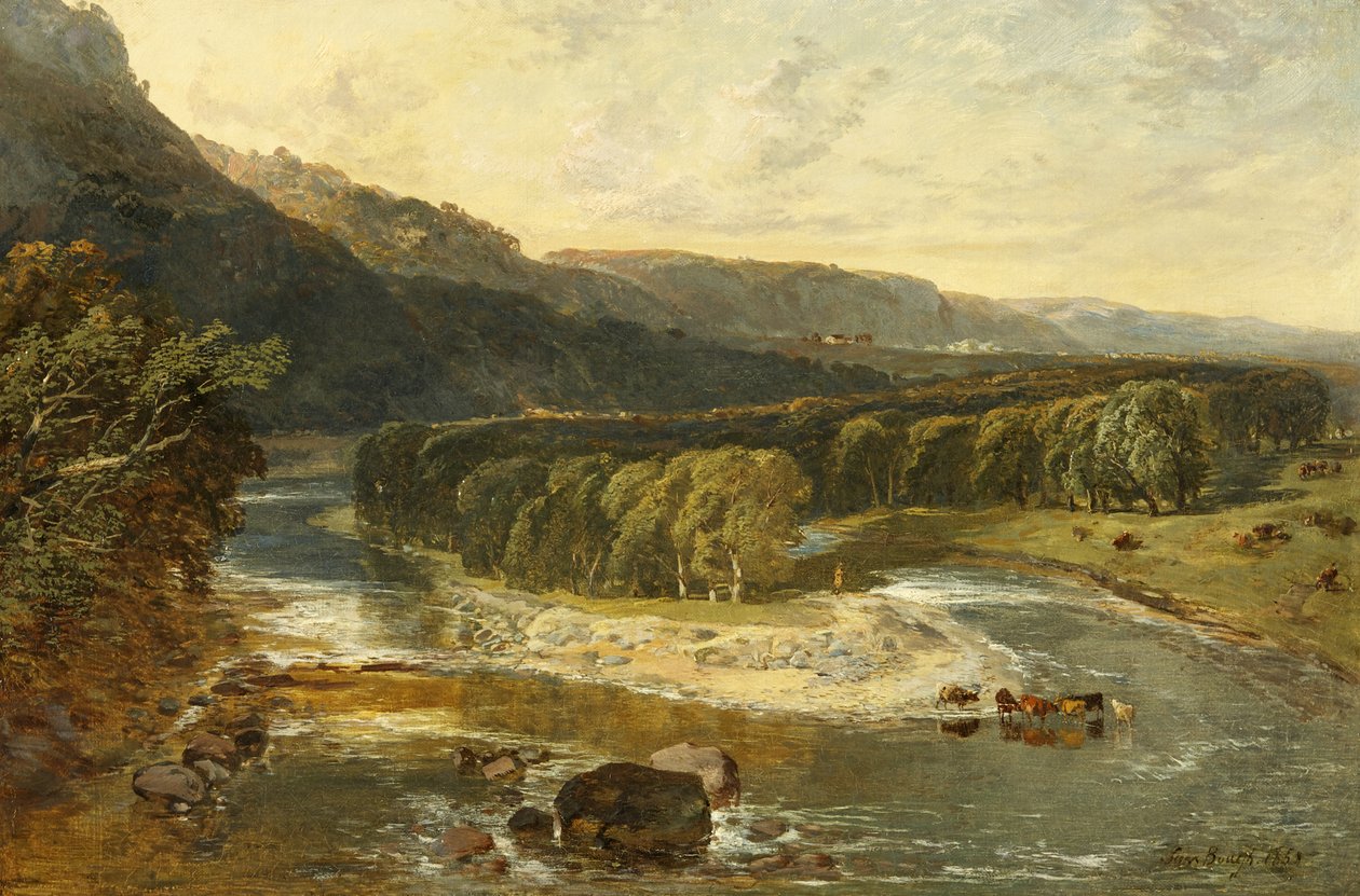 Curvatura do rio, 1858 de Samuel Bough