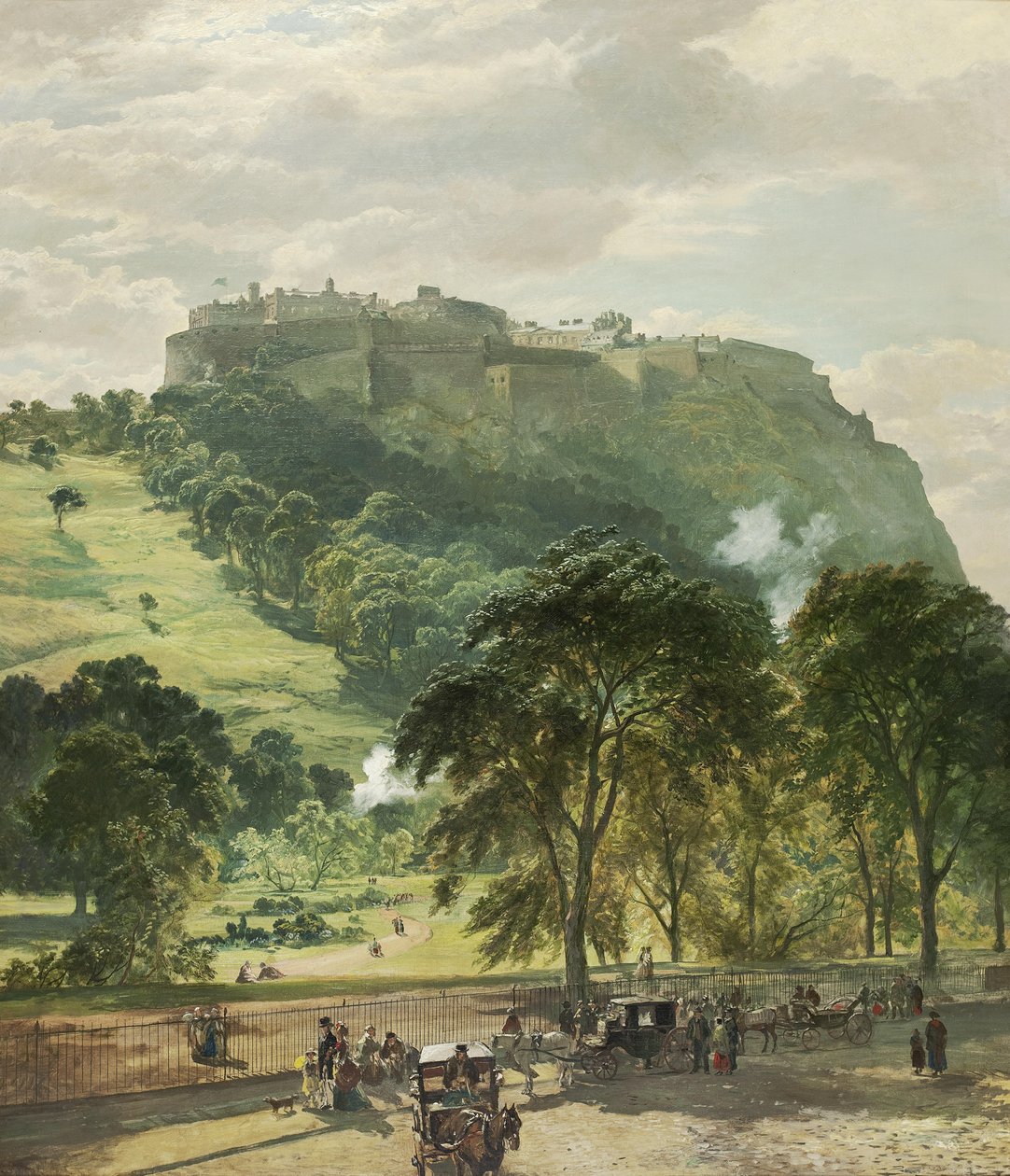 Castelo de Edimburgo da Princes Street de Samuel Bough