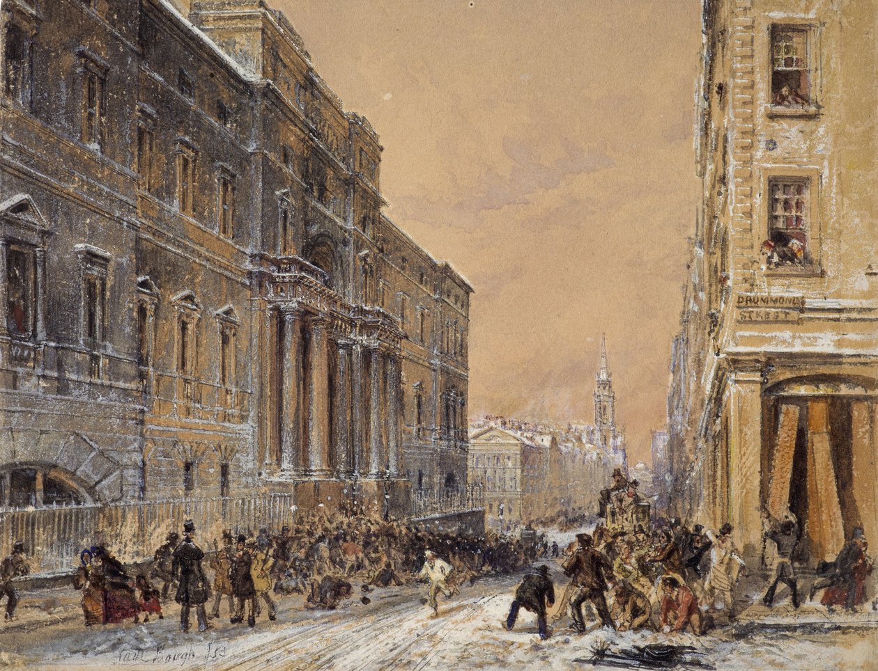 Snowballing fora da Universidade de Edimburgo de Samuel Bough