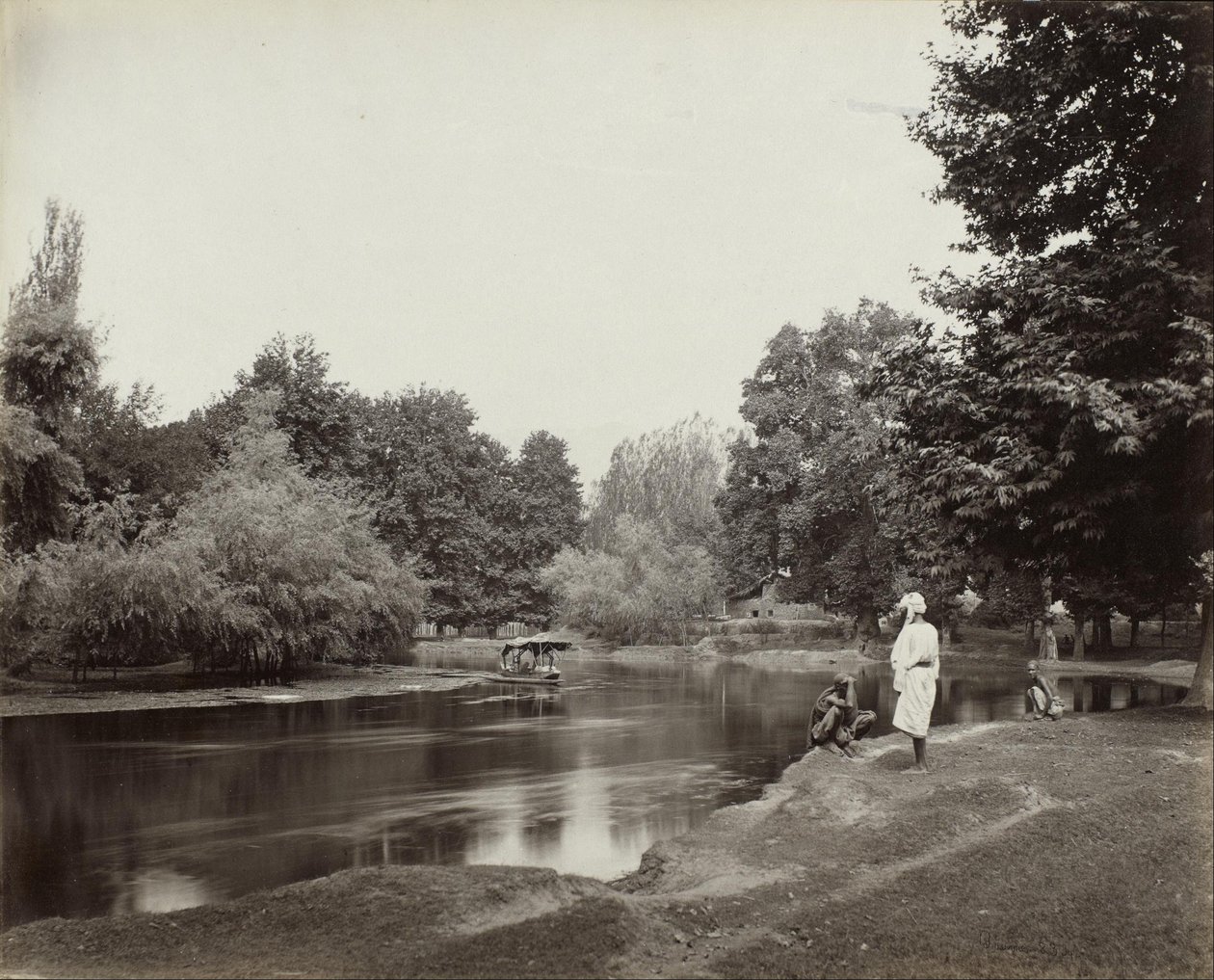 Canal de Dhul abaixo de Chunar Bagh, Caxemira de Samuel Bourne