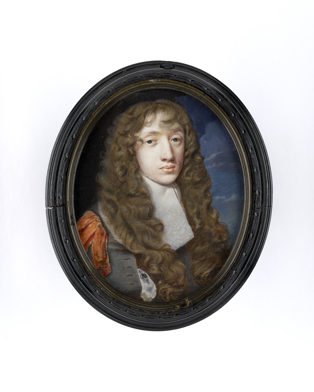 Miniatura do retrato de John Wilmot, 2o Conde de Rochester, c.1660-5 (wc no velino) de Samuel Cooper