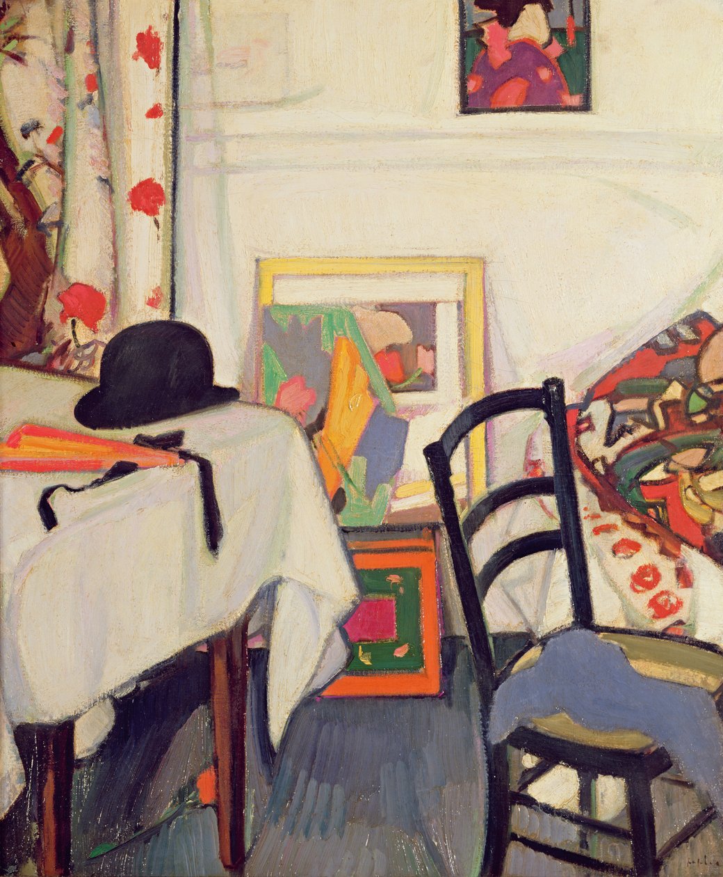 Interior com ventilador japonês, c.1915 de Samuel John Peploe