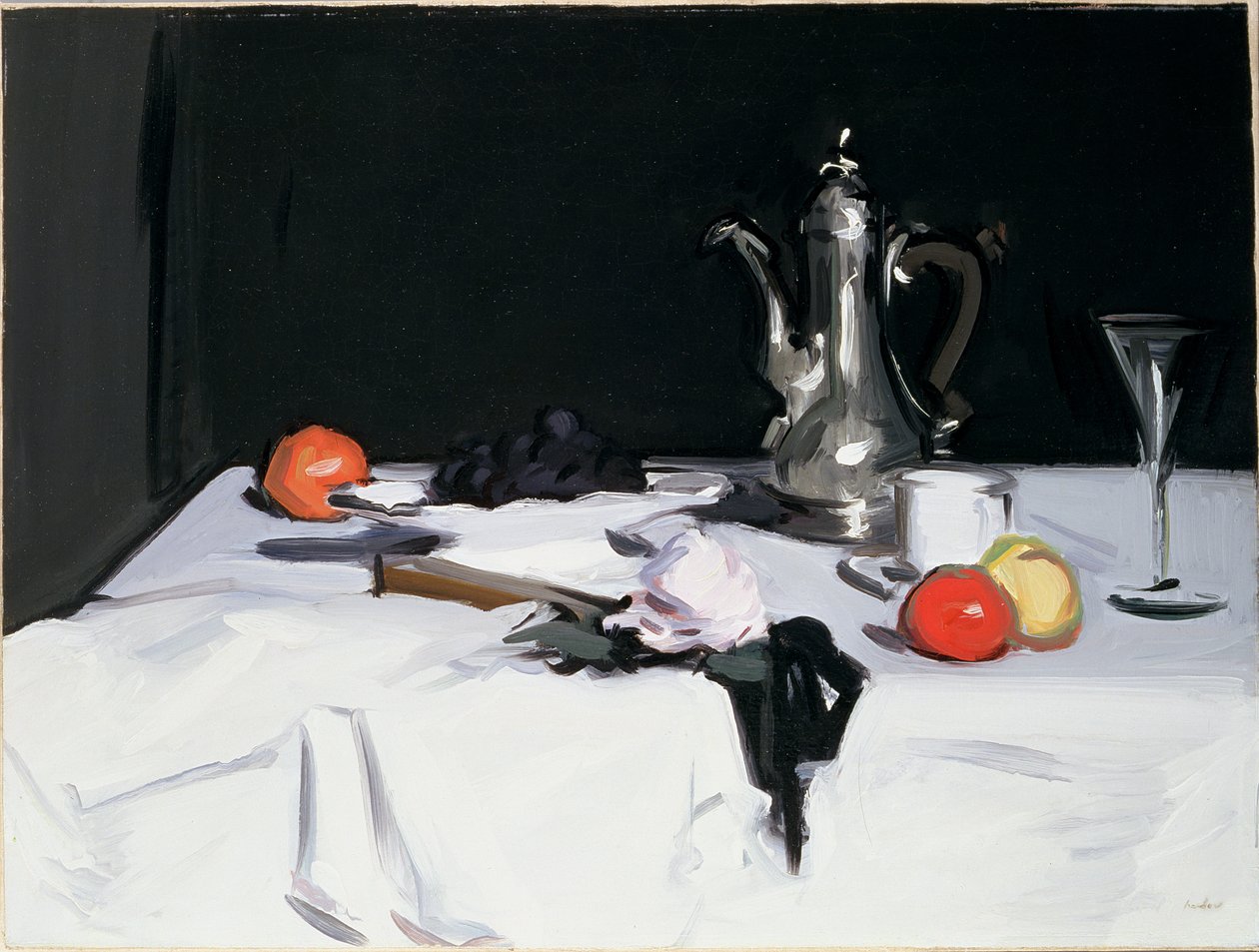Ainda vida com cafeteira, c.1905 de Samuel John Peploe