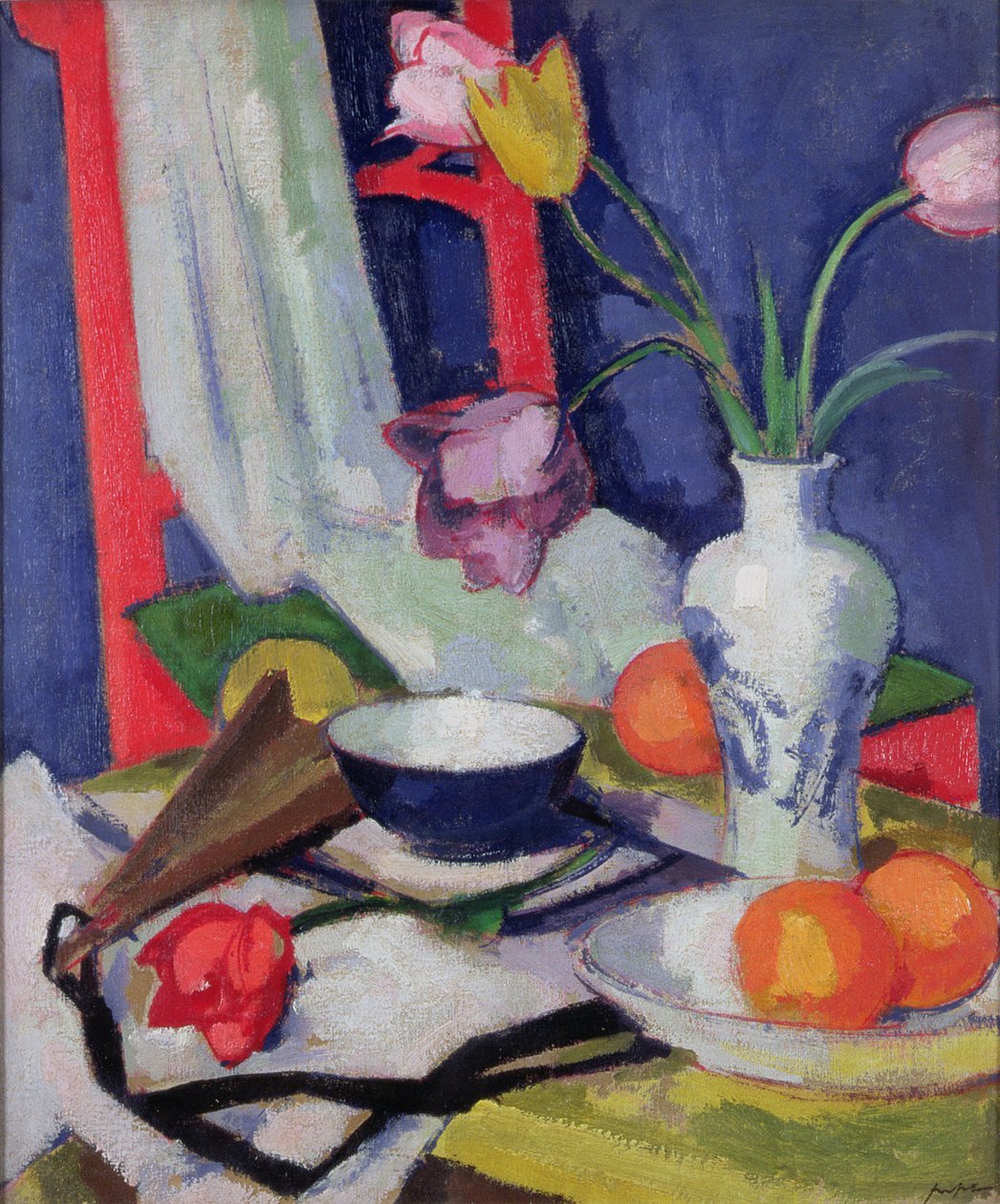 Ainda vida com tulipas, 1925 de Samuel John Peploe