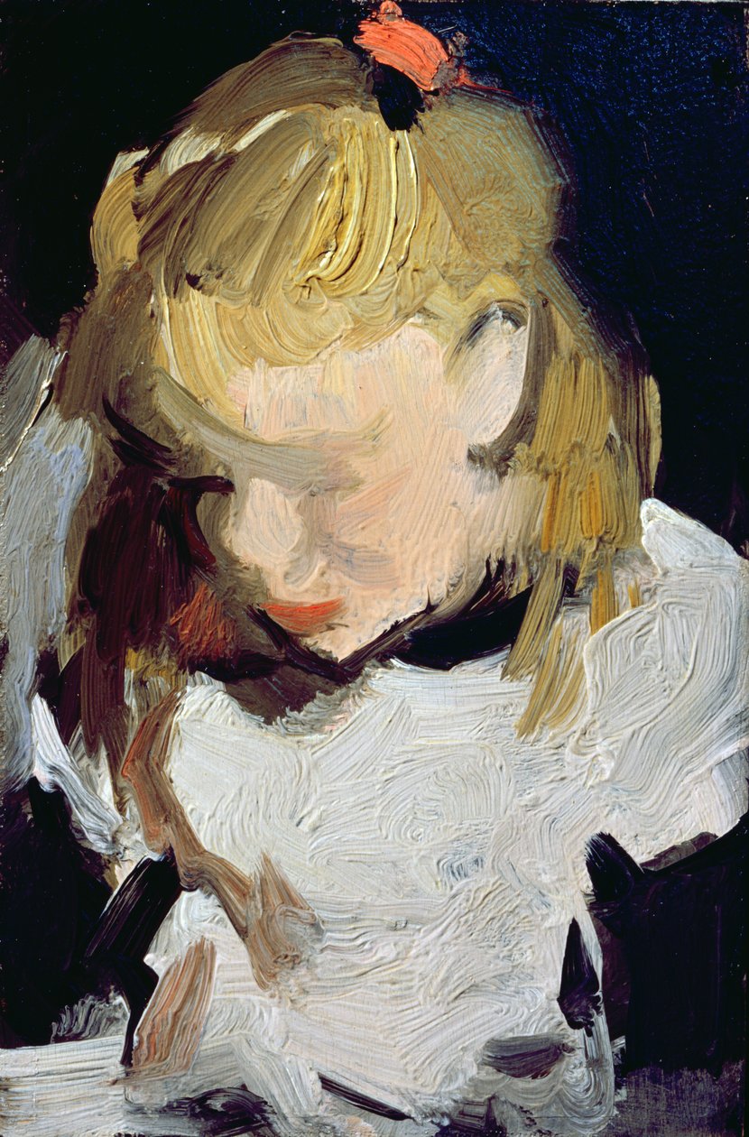 Estudo de uma jovem garota, c.1903-04 de Samuel John Peploe