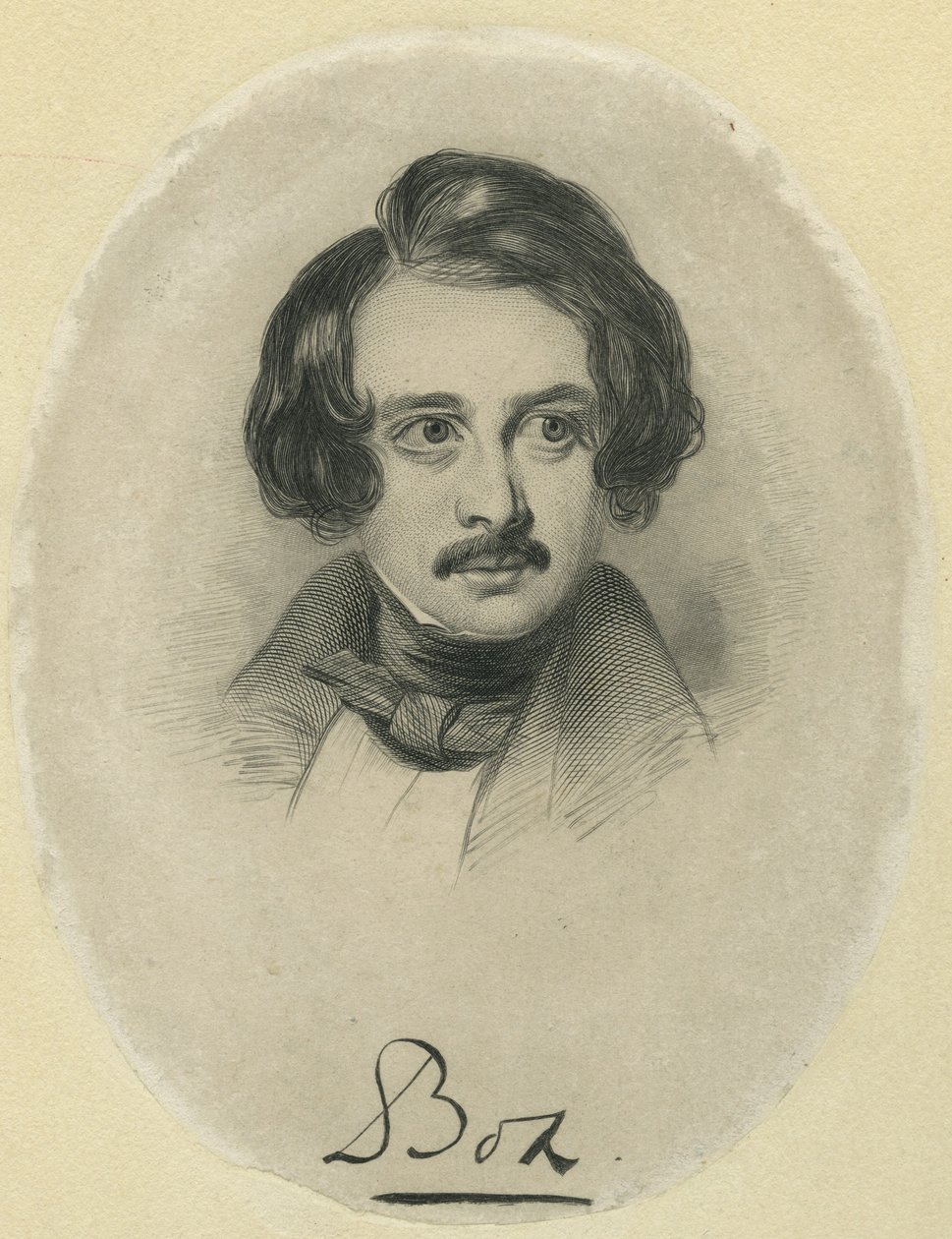 Charles Dickens, gravado por Boz de Samuel Lawrence
