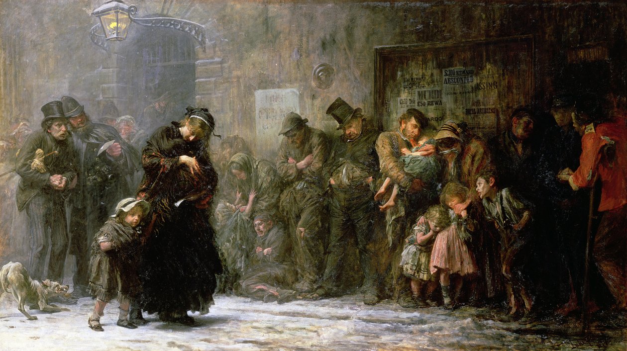 Candidatos para Admissão a uma Ala Casual, 1874 de Samuel Luke Fildes