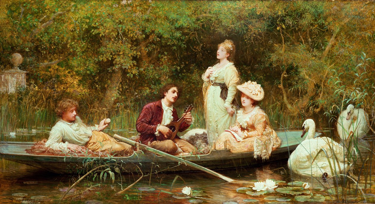 Resto justo, quieto e doce de Samuel Luke Fildes