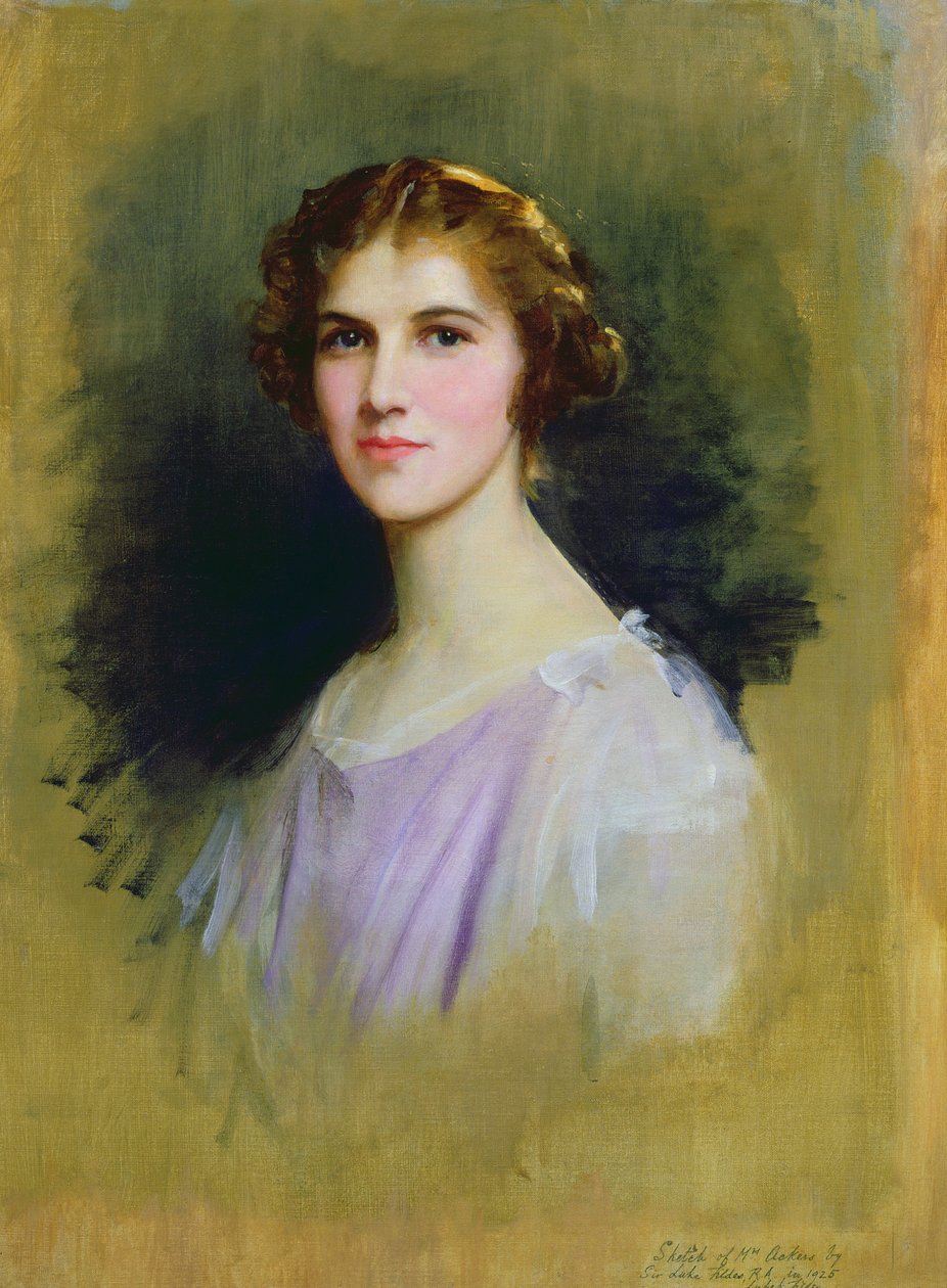 Esboço para um retrato da Sra. Ackers, 1925 de Samuel Luke Fildes
