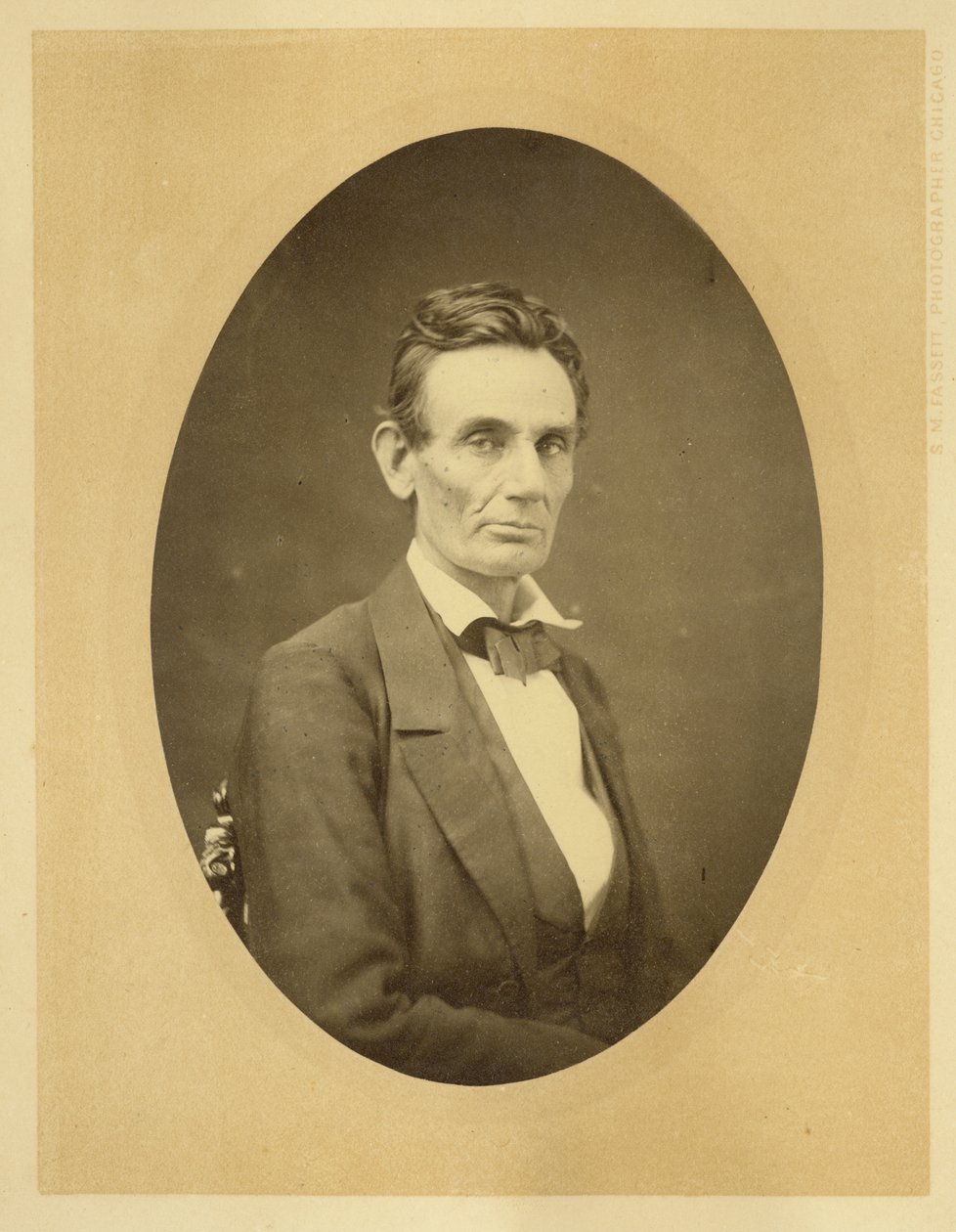 Retrato de Abraham Lincoln, 1859 (foto do bw) de Samuel Montague Fassett