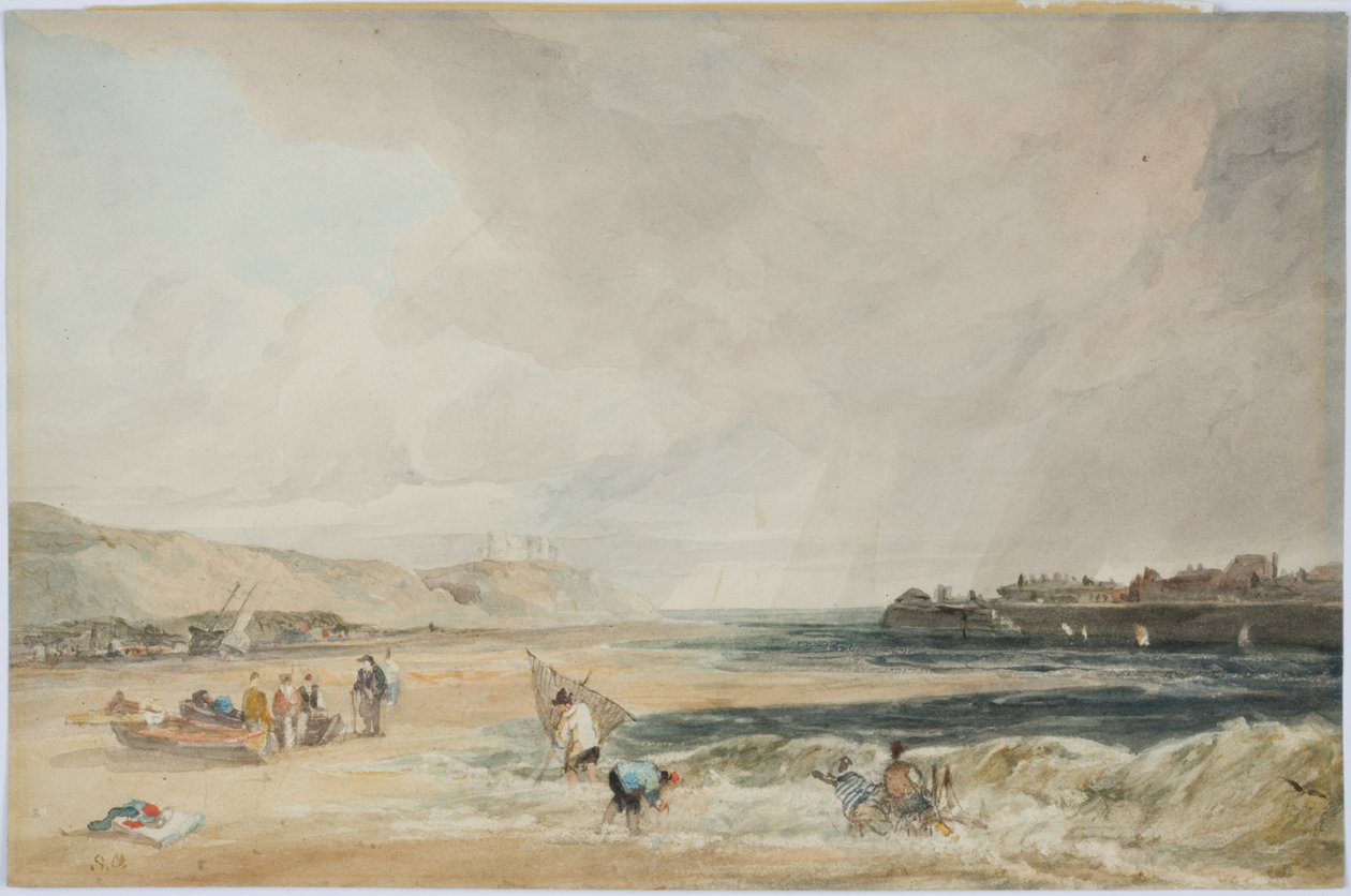 Castelo de Whitby (lápis e wc no papel) de Samuel Owen