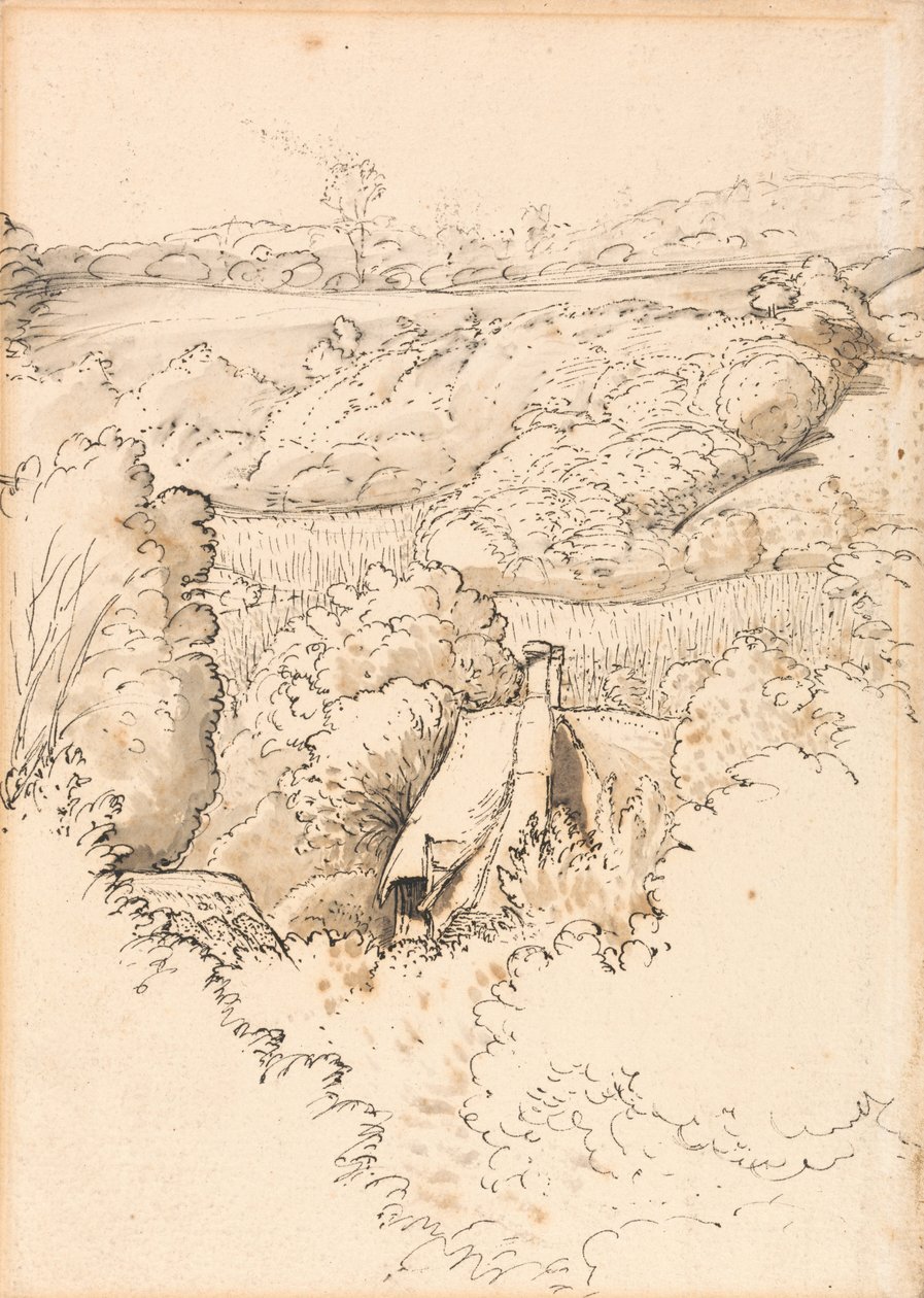 Uma casa entre árvores, Shoreham de Samuel Palmer