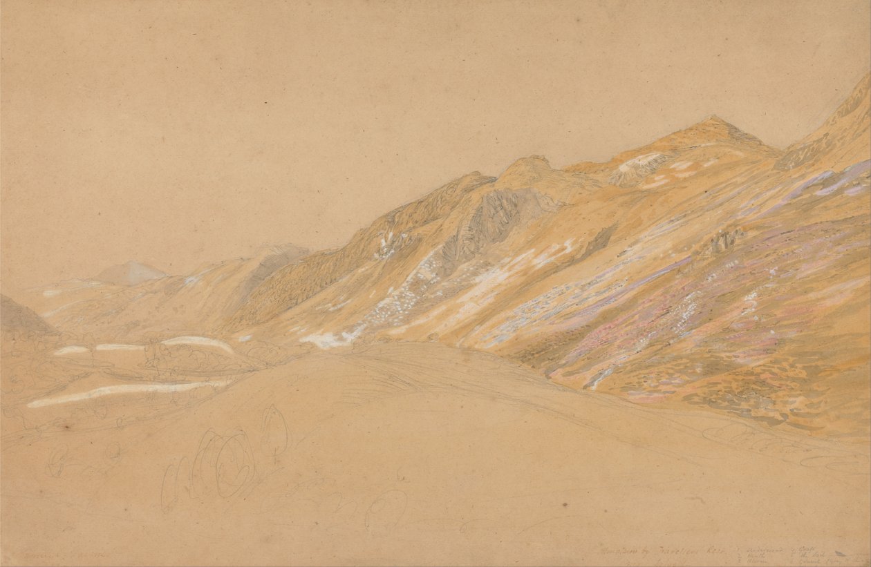 Montanhas pelos viajantes perto de Dolgelly de Samuel Palmer