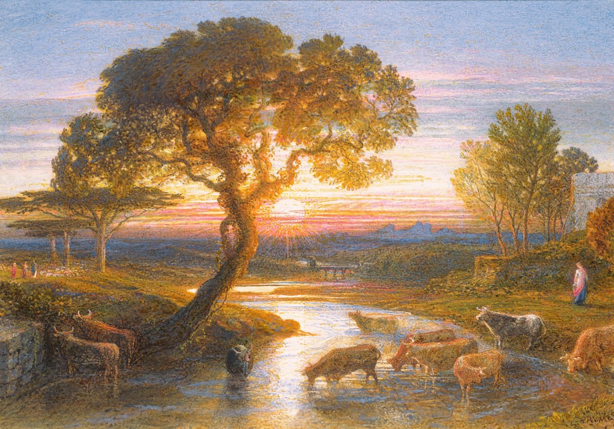 Sabrina (wc e bodycolour no papel) de Samuel Palmer