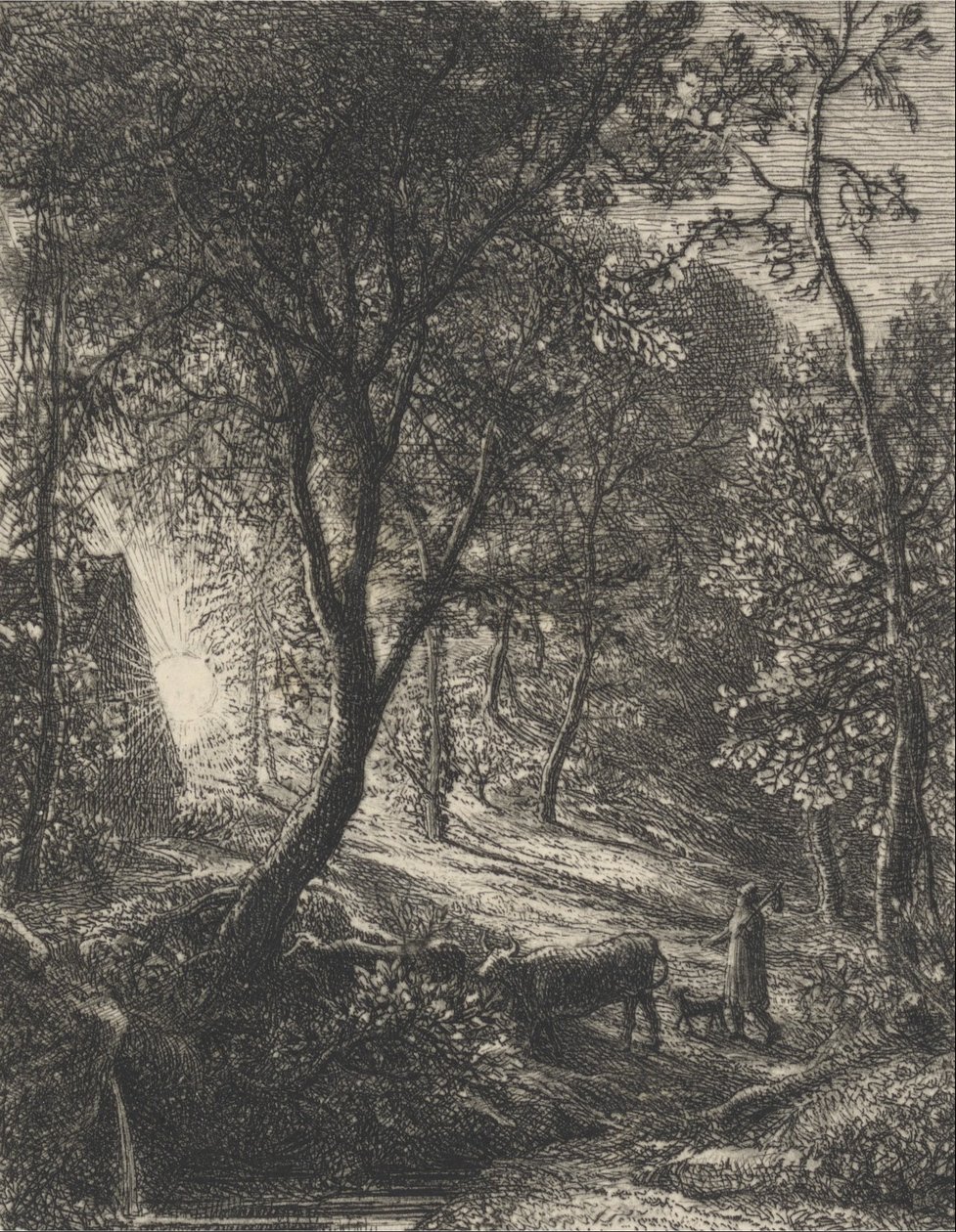 The Herdsmans Cottage de Samuel Palmer