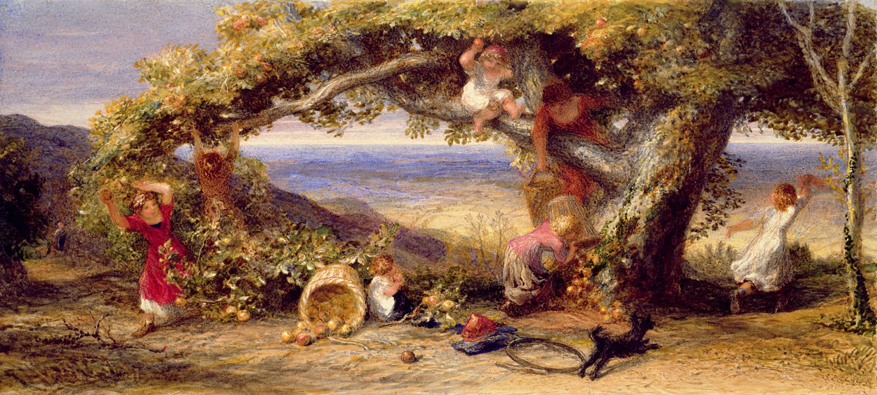 O Patriarca do Pomar, 1861 (wc e guache sobre papel) de Samuel Palmer