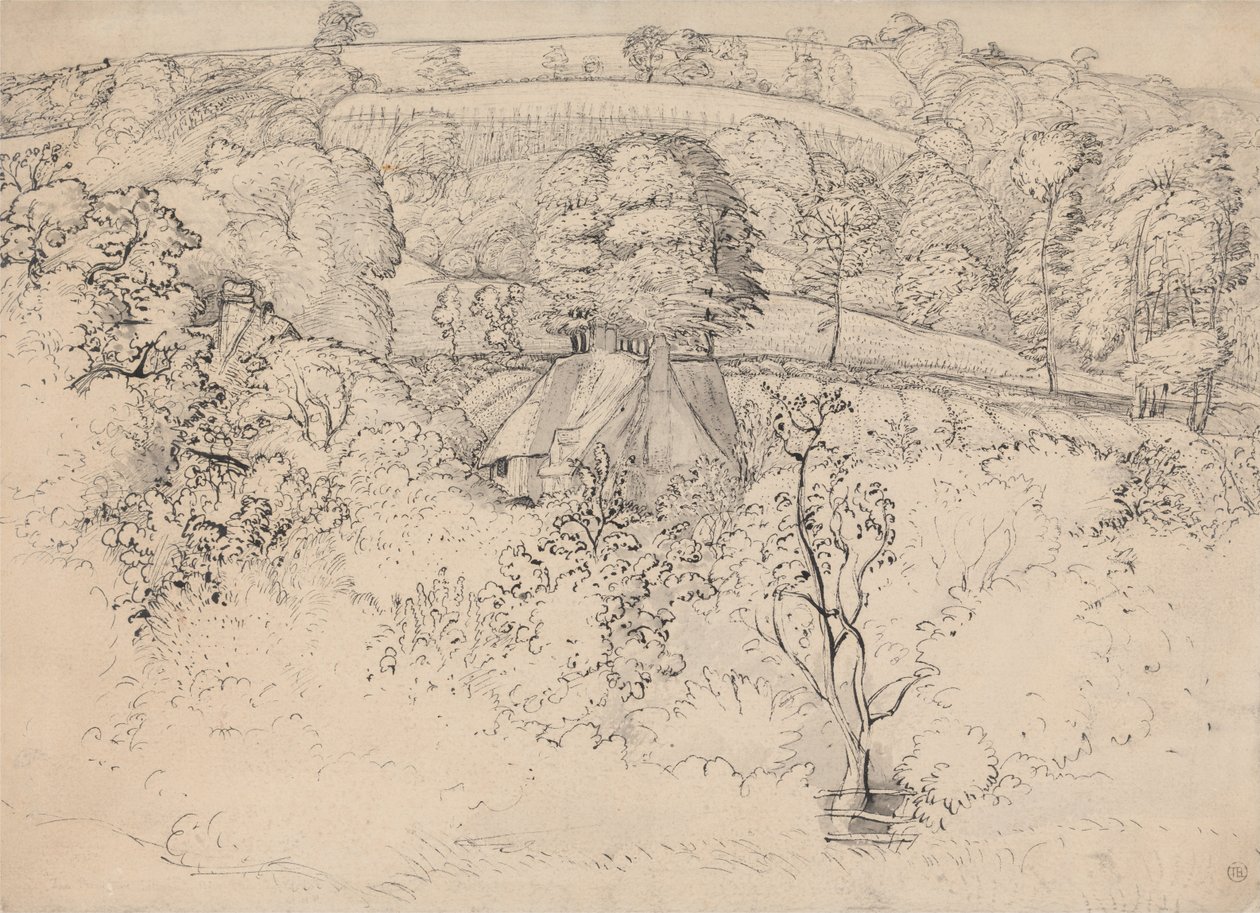 A casa de campo primitiva, Shoreham de Samuel Palmer