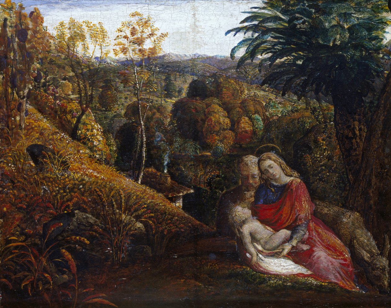 O resto da fuga para o Egito, do século XIX de Samuel Palmer
