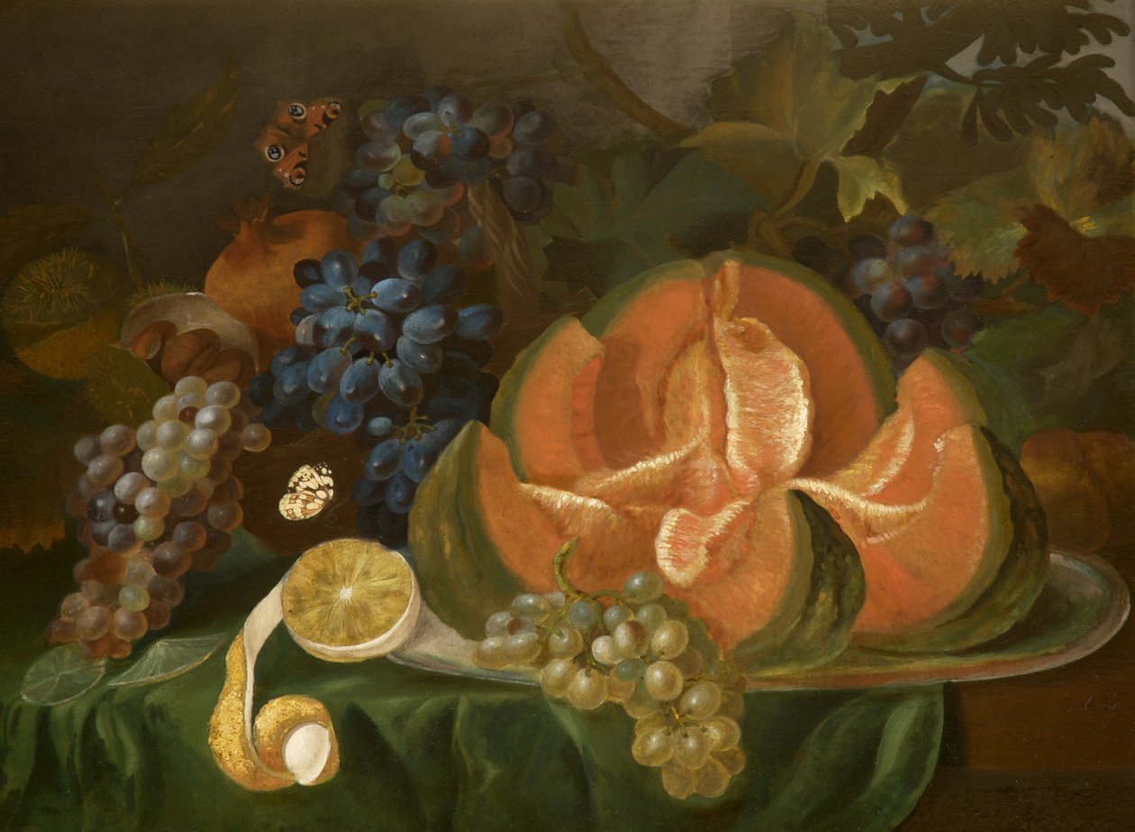Ainda vida de frutas, 1824 de Samuel Parkin