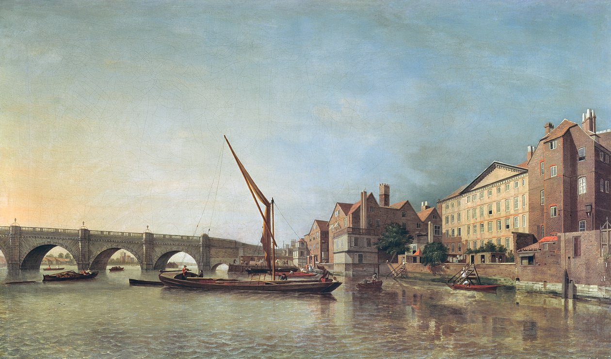 Ponte de Westminster em 1747 de Samuel Scott