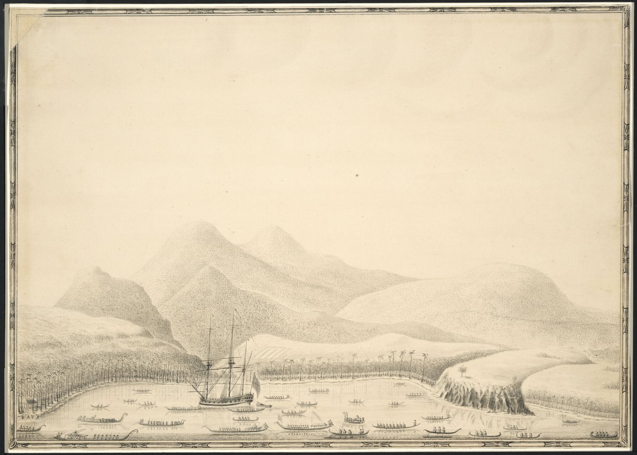 Otaheite (isto é Tahiti) ou rei Georges Island por Samuel Wallis (1728–1795) de Samuel Wallis