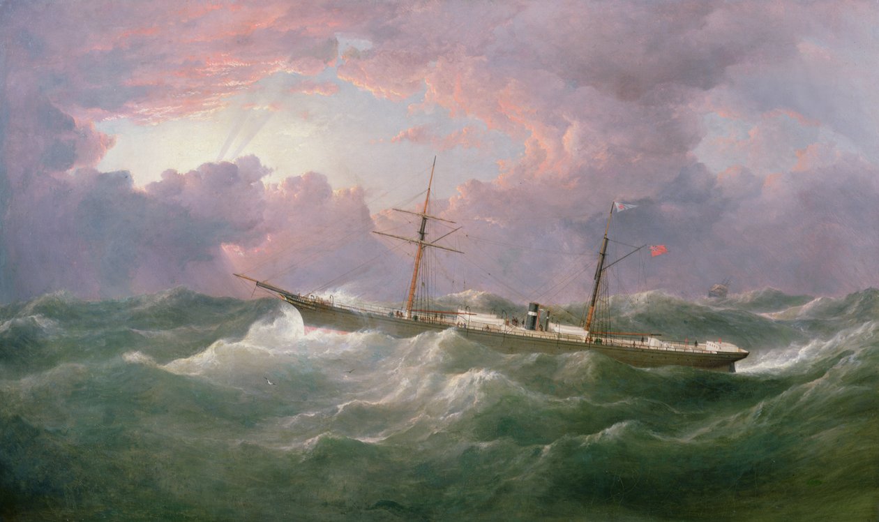 Retrato do &39;Isis&39;, um navio a vapor e vela de Samuel Walters
