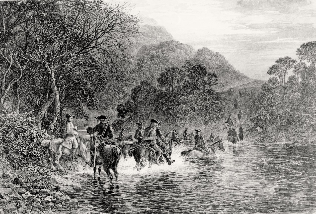 Rob Roy no Ford, gravado por William Forrest de Samuel Bough
