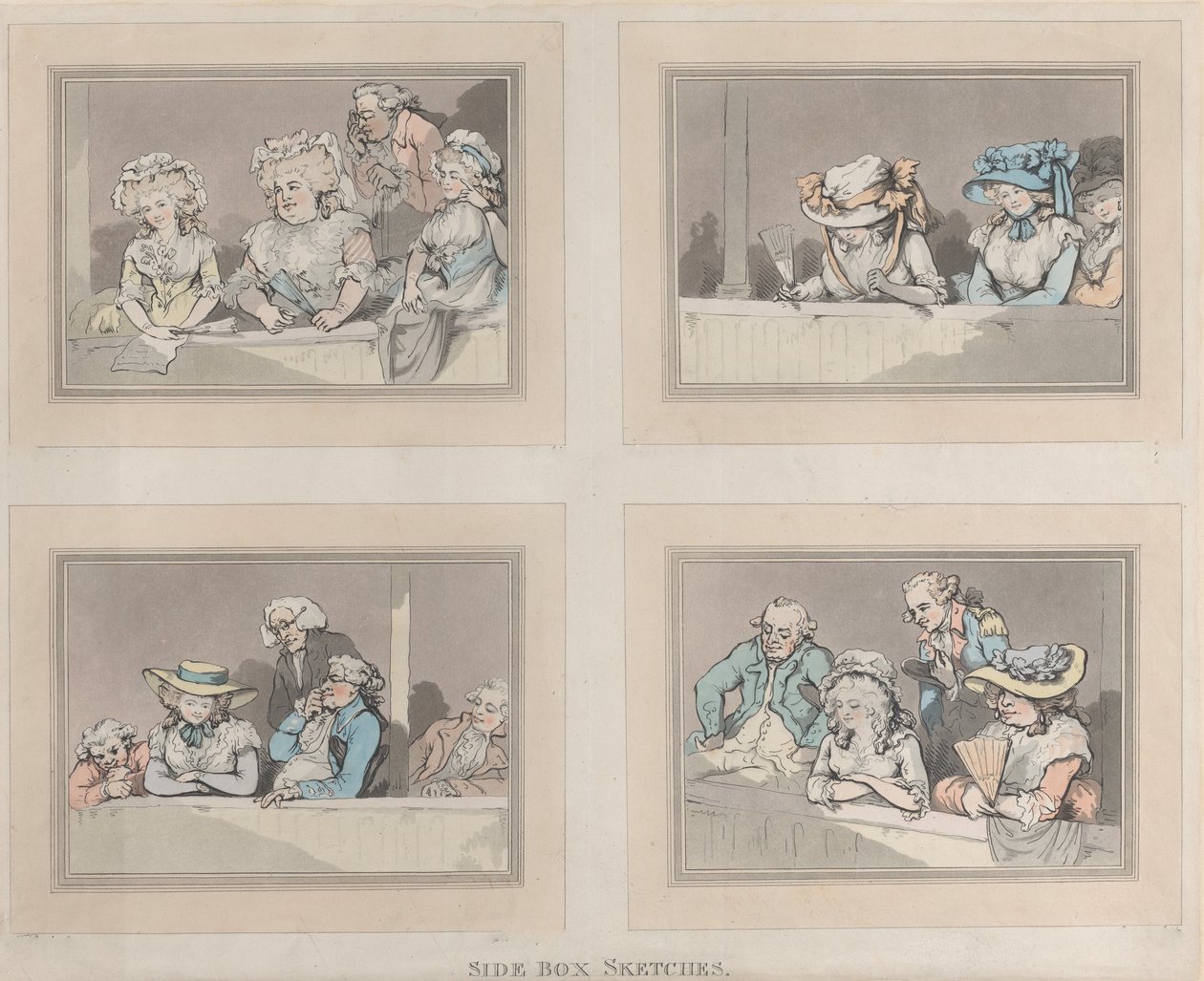 Esboços da caixa lateral, 5 de junho de 1786. de Samuel Alken