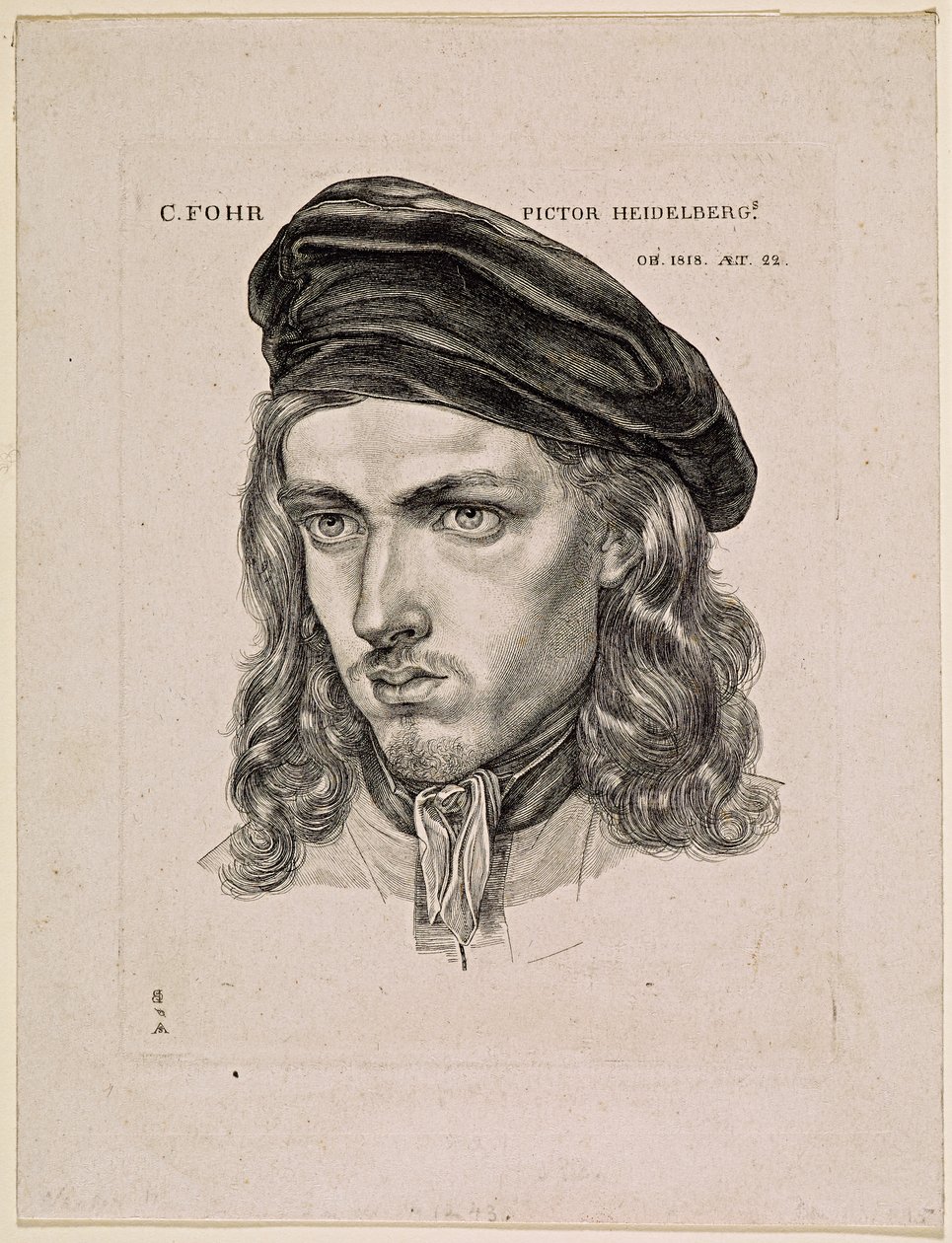 Retrato do pintor Carl Philipp Fohr de Samuel Amsler