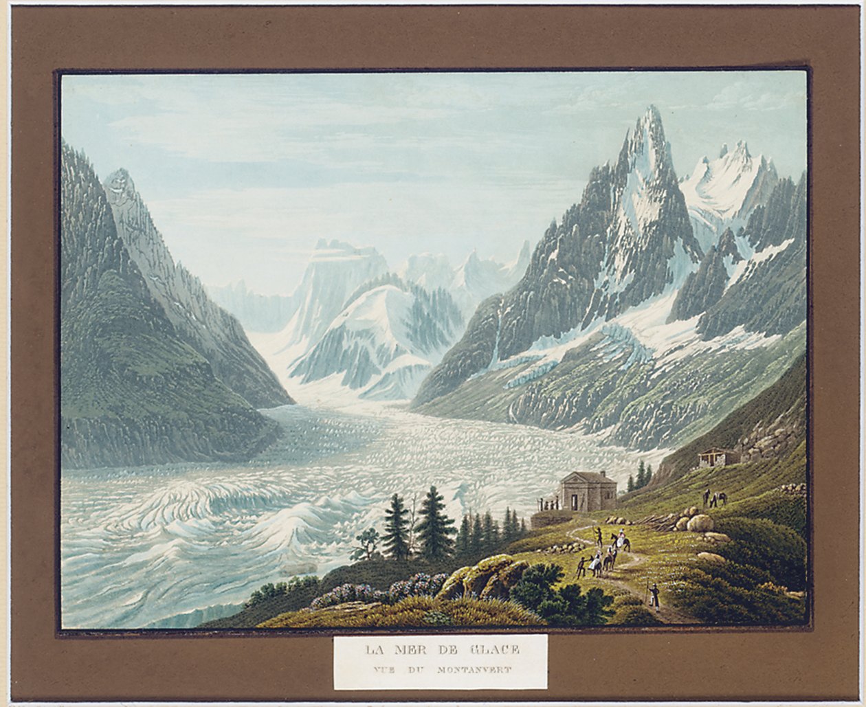 O Mar de Gelo, vista de Montanvert de Samuel Birmann