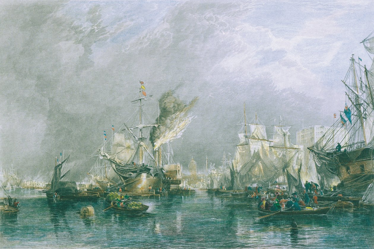 Navegação na piscina de Londres de Samuel Bough