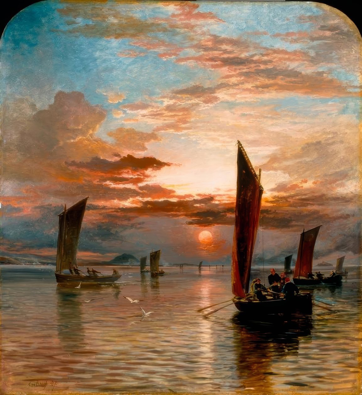 Pôr do sol sobre o quarto de Samuel Bough