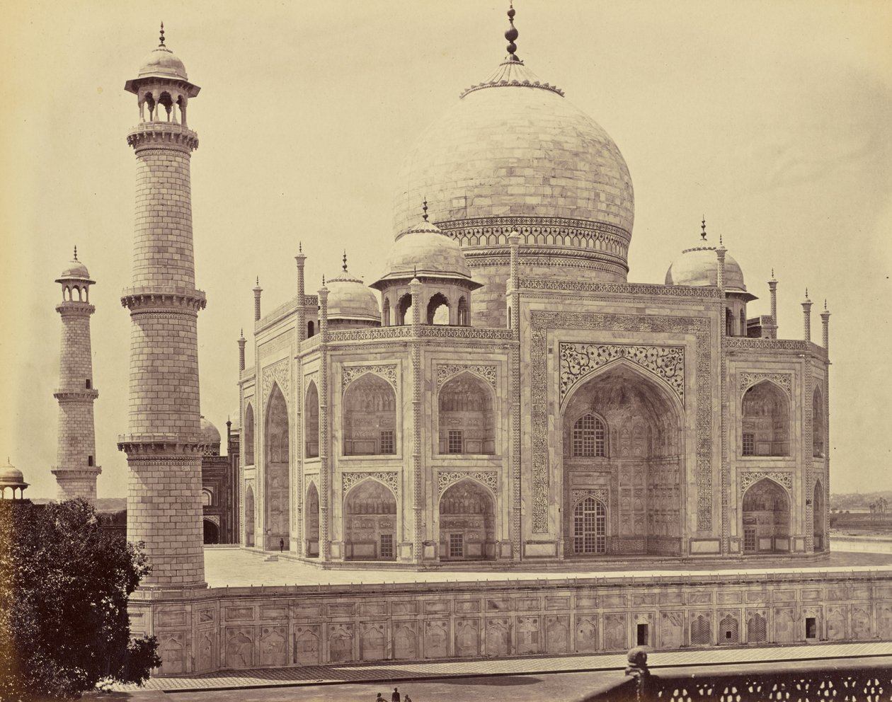 Agra; o Taj, a partir do canto do quadrilátero de Samuel Bourne