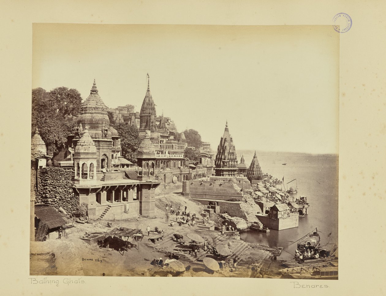 Benares - O ghat de cremação de Samuel Bourne