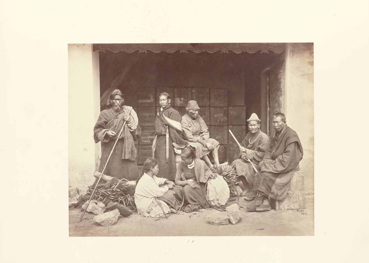 Darjeeling; Grupo de Bhooteas e Nepaulese de Samuel Bourne