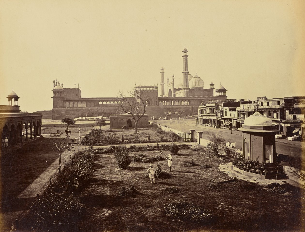 Delhi; O Jumma Musjid, do Norte de Samuel Bourne