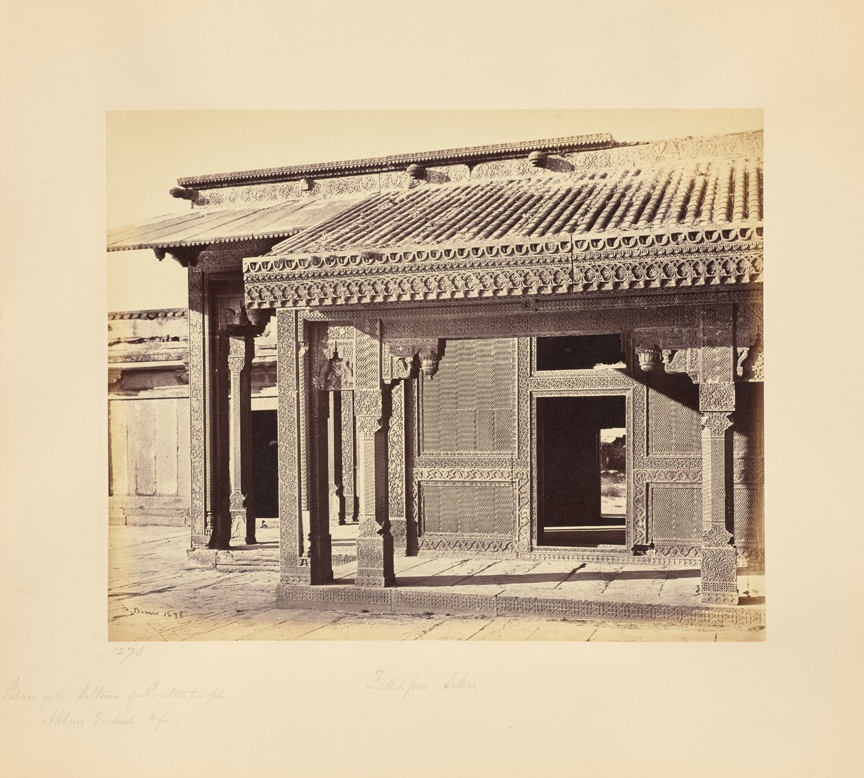 Fatehpur Sikri; o palácio da sultana de Constantinopla, esposa turca de Akbar de Samuel Bourne