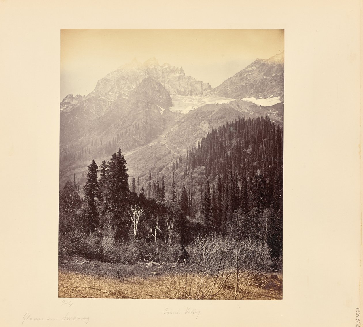 Glaciares perto de Sonamurg de Samuel Bourne
