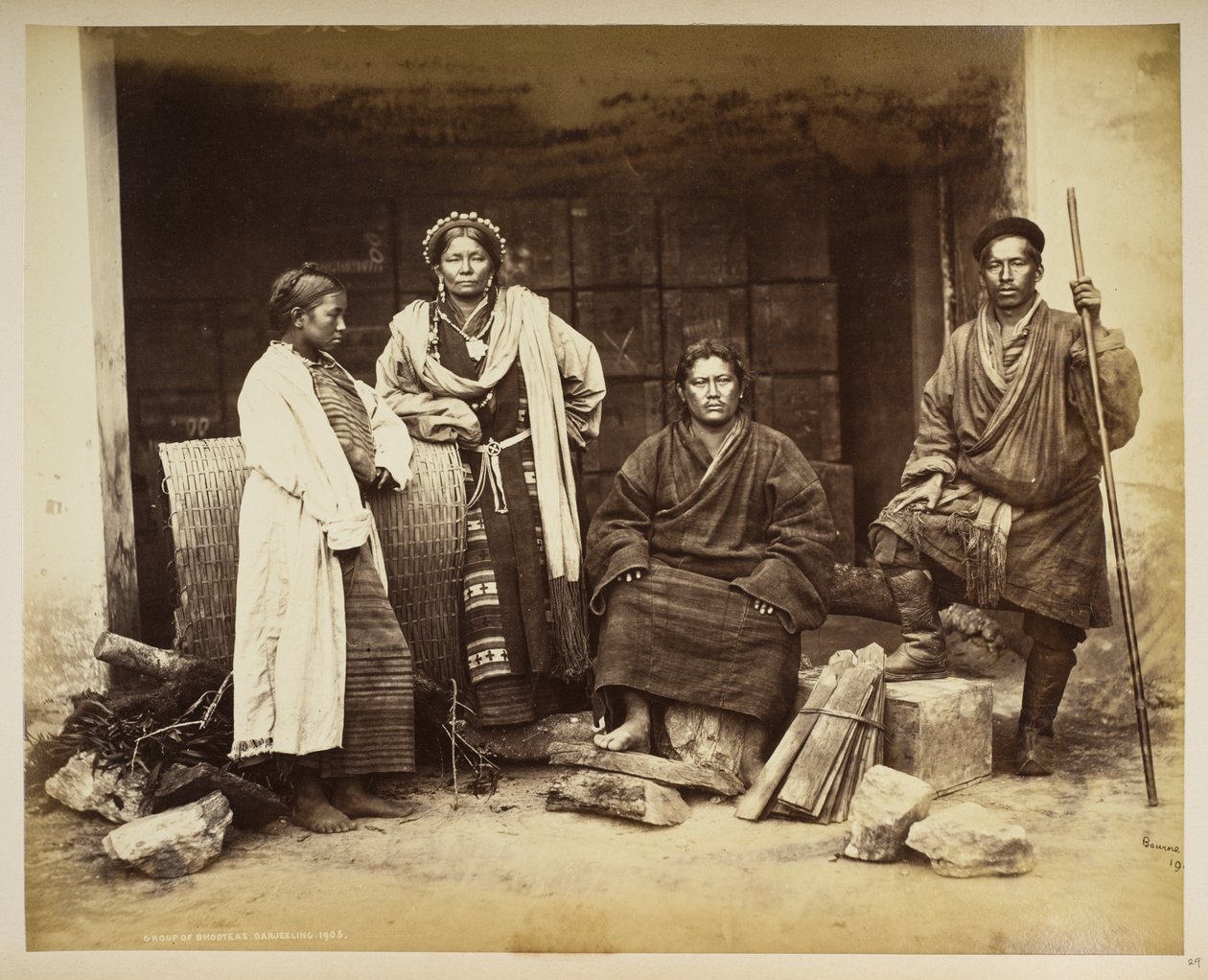 Grupo de Bhooteas, Darjeeling, a partir de 