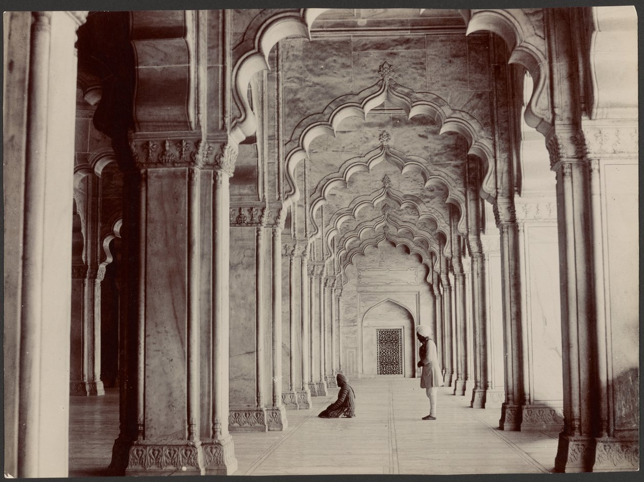 Interior da Mesquita da Pérola, Agra de Samuel Bourne