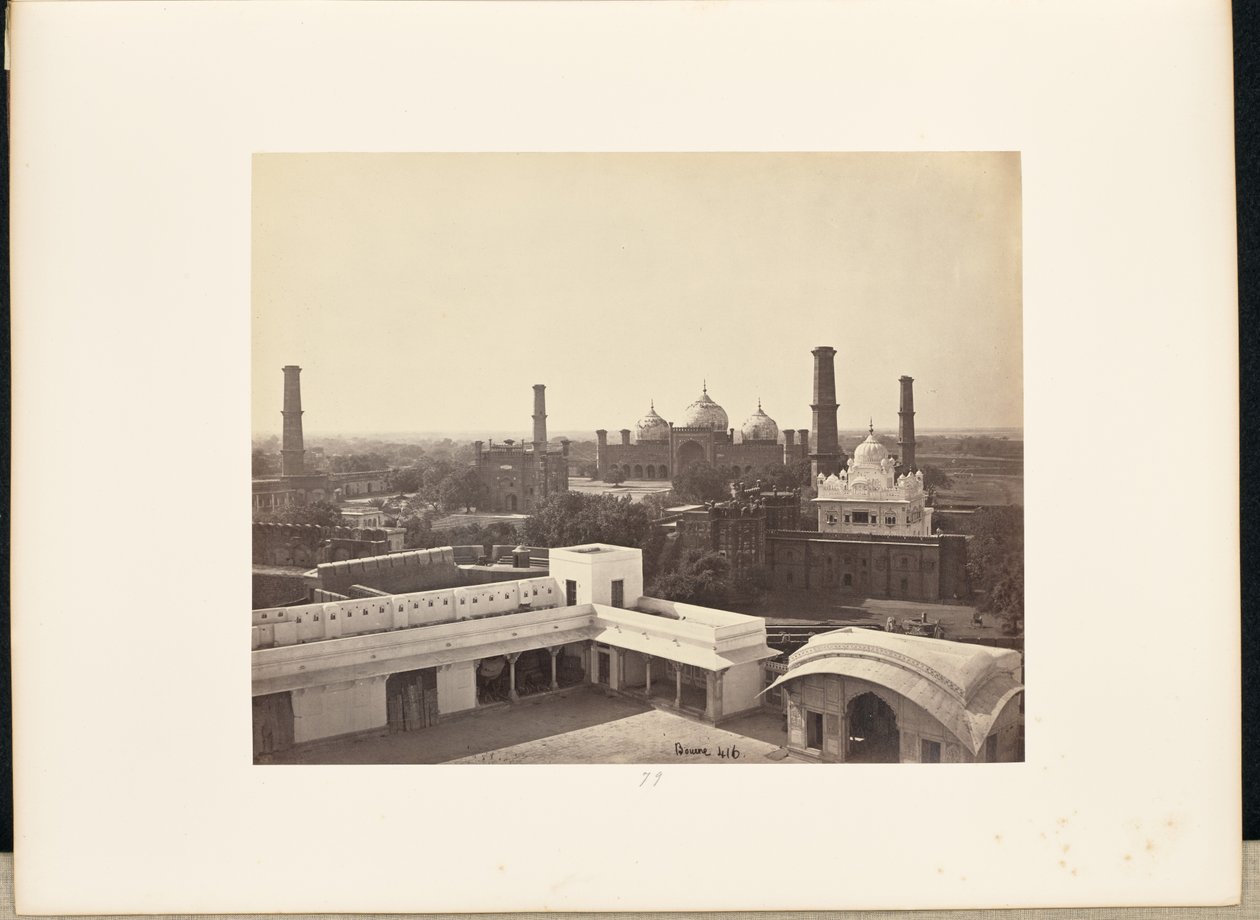 Lahore; Vista do Palácio no Forte de Samuel Bourne