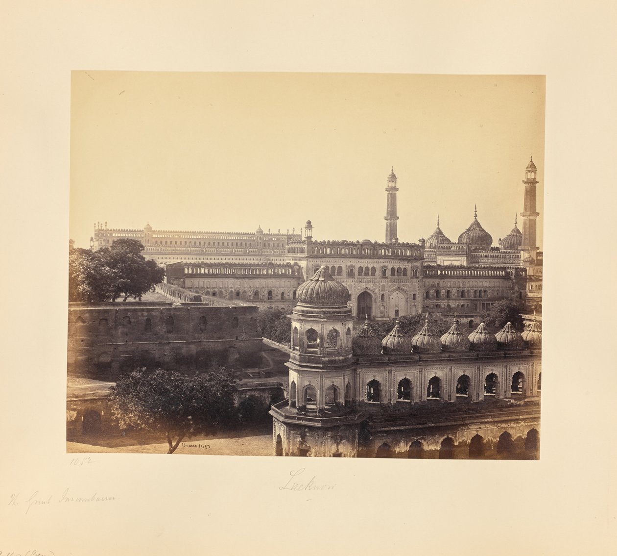 Lucknow; Grande Imambara e mesquita de Samuel Bourne