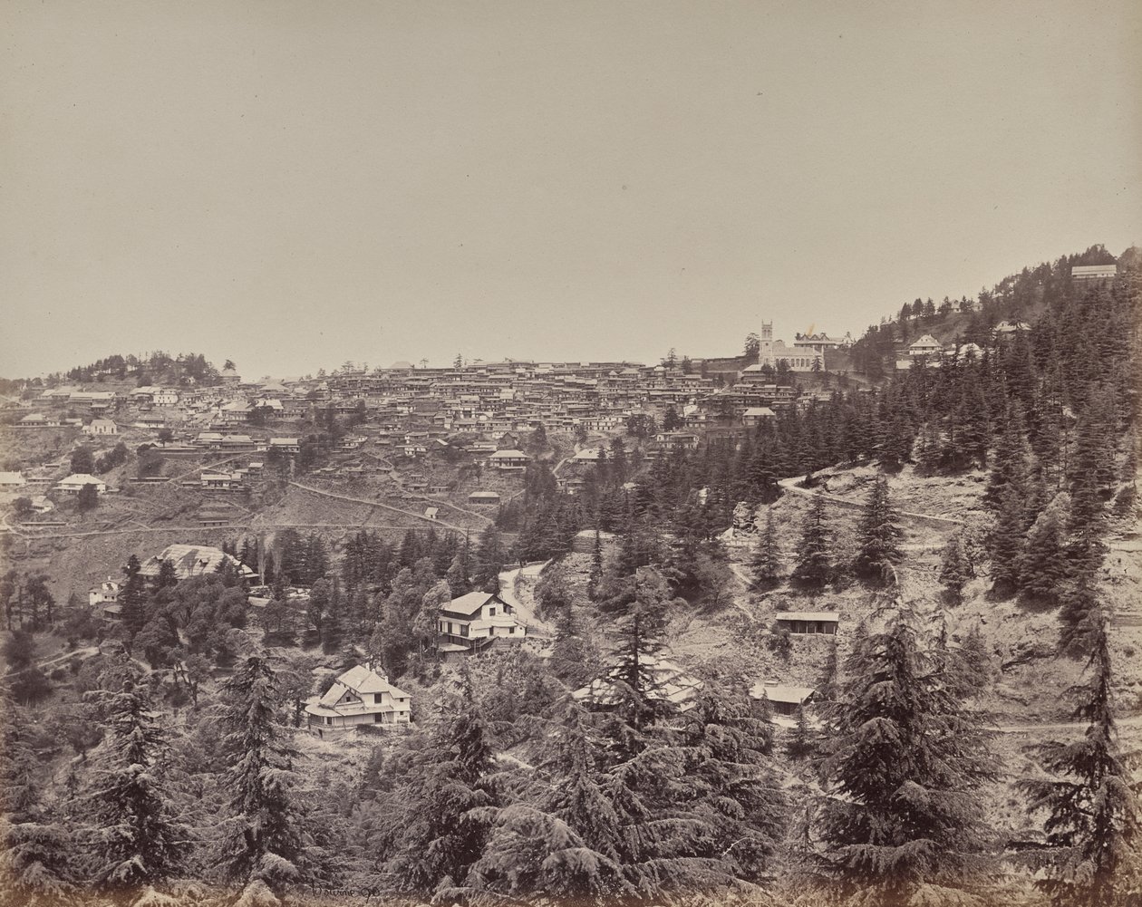 Shimla. Vista da Oakover House de Samuel Bourne