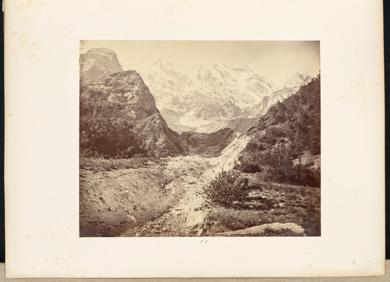 Picos nevados perto do glaciar de Gangotri de Samuel Bourne