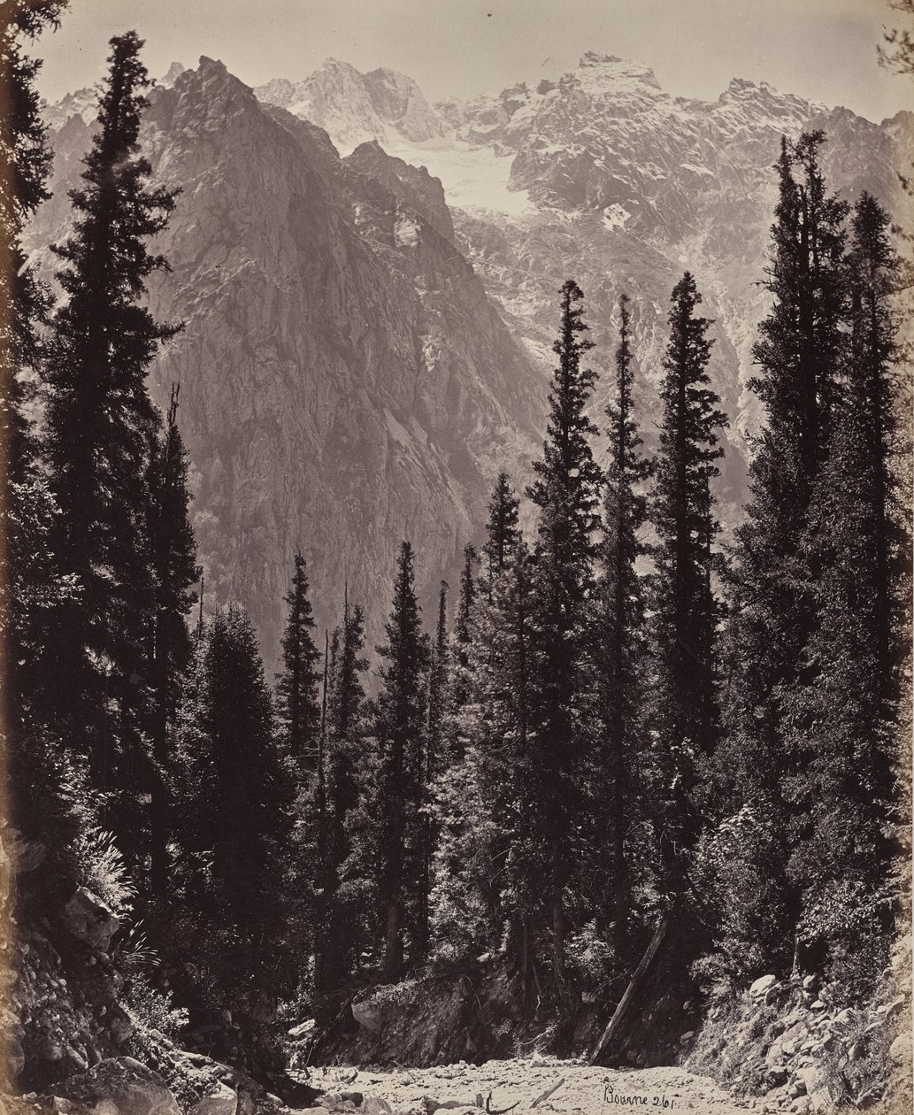 O Alto Himalaia. Vista no vale de Manga de Samuel Bourne