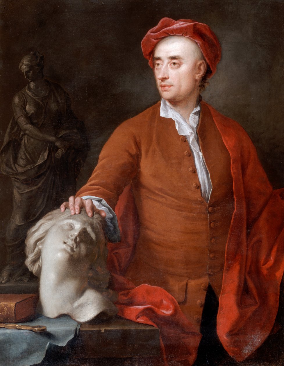 Retrato de John Michael Rysbrack, presumido, século XVIII. de Samuel Buck