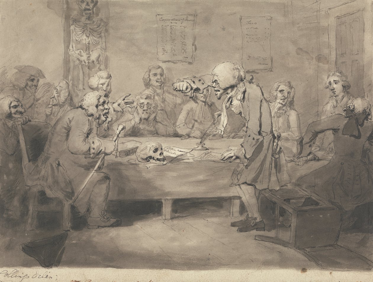 Uma reunião do Comité Querulous de Samuel Collings