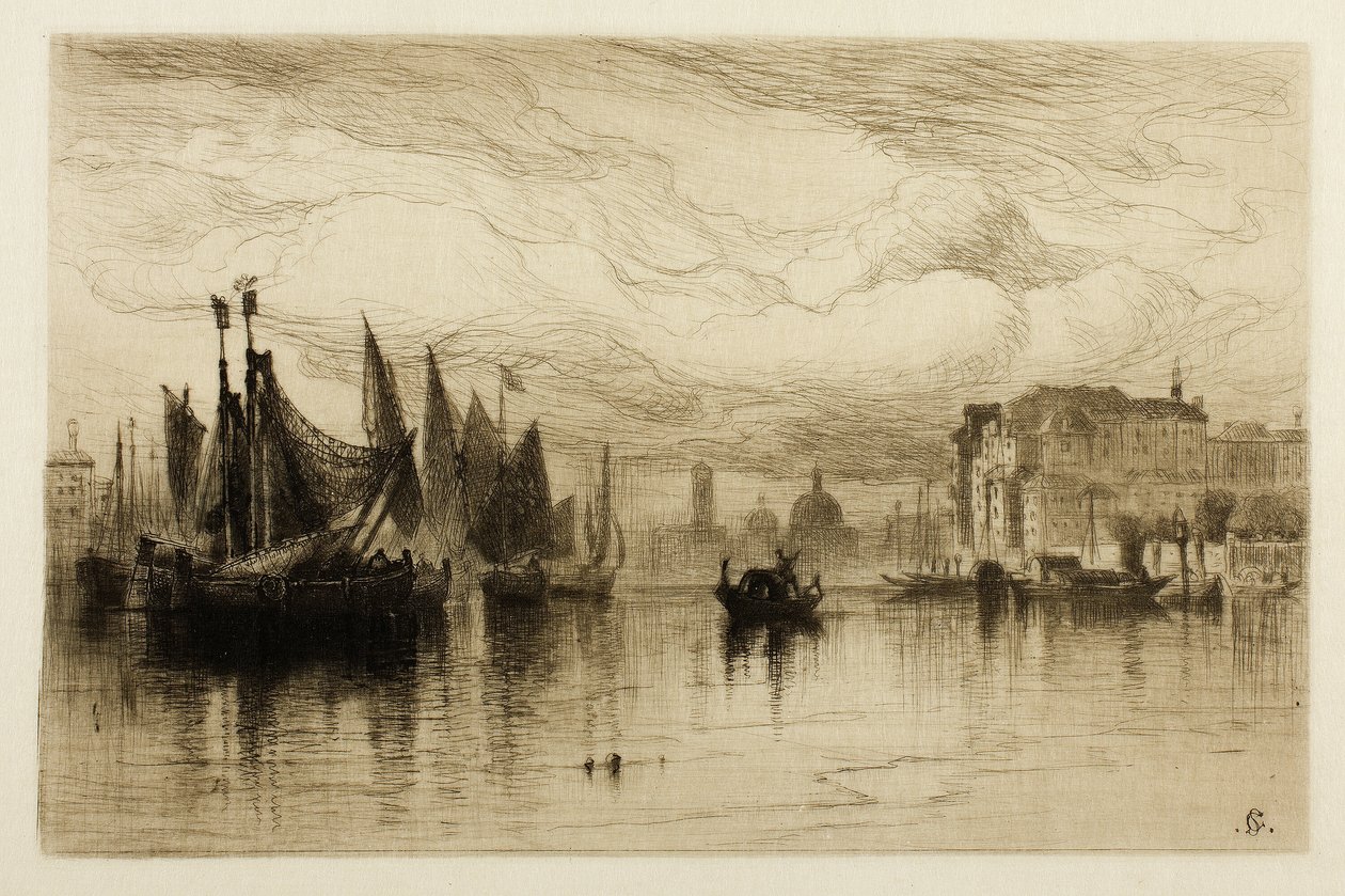 Um dia nublado em Veneza de Samuel Colman